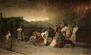 Gioacchino Toma Rain of Ash from Vesuvius oil painting